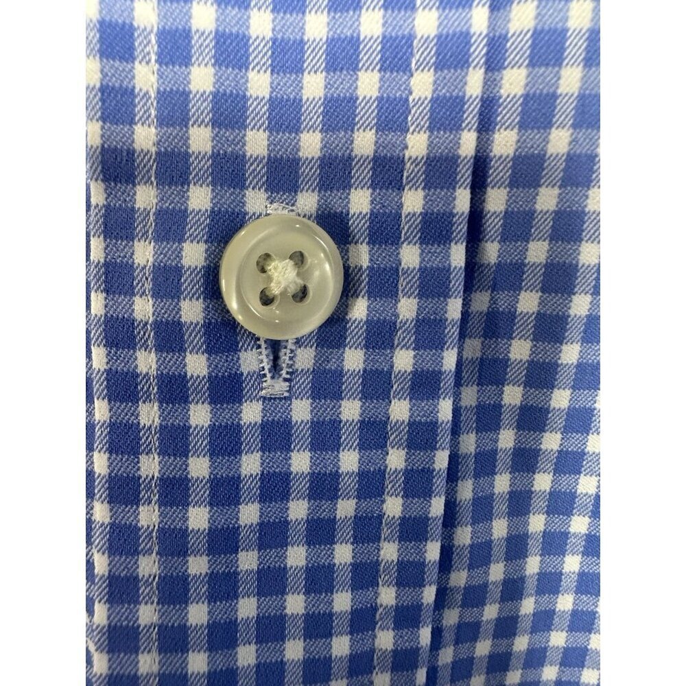 Ralph Lauren Classic Fit Performance Button Down Shirt Size Large Blue White - Picture 3 of 8
